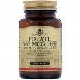Фолиевая Кислота (В9) Folic Acid 400 мкг Solgar 250 таблеток