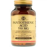Пантотенова кислота (B5) Pantothenic Acid Solgar 550 мг 100 вегетаріанських капсул