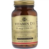 Вітамін D3 Vitamin D3 55 mcg (2200 МО) Solgar 100 вегетаріанських капсул