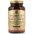 Витамин D3 1000 МЕ Solgar 250 желатиновых капсул 