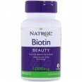 Биотин Biotin Natrol 1000 мкг 100 таблеток
