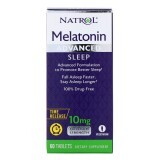 Мелатонин медленного высвобождения 10 мг Melatonin Advanced Sleep Natrol 60 таблеток
