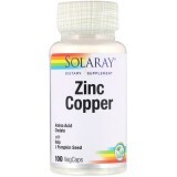 Цинк и Медь Zinc Copper Solaray 100 вегетарианских капсул