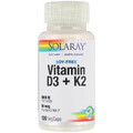 Витамин D3+K2 Soy-Free Solaray 120 вегетарианских капсул