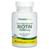 Біотин (В7) повільного вивільнення Nature's Plus 10 мг 90 таблеток