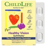 Комплекс Здоровое зрение Healthy Vision SoftMelts Natural Berry Flavor ChildLife 27 жевательных конфет натуральный ягодный вкус