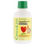 Жидкий кальций и магний для детей Calcium with Magnesium ChildLife 474 мл со вкусом апельсина