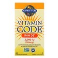 Сирий Вітамін D3 RAW D3 Vitamin Code Garden of Life 2000 МО (50 мкг) 60 вегетаріанських капсул