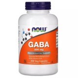GABA (гамма-аміномасляна кислота) 500мг Now Foods 200 вегетаріанських капсул