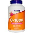 Витамин С-1000 с шиповником + Биофлавоноиды Now Foods 250 таблеток