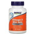 Омега-3 Omega-3 Mini Gels Now Foods 180 м'яких таблеток