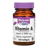 Вітамін A 3000 мкг Bluebonnet Nutrition 100 желатинових капсул