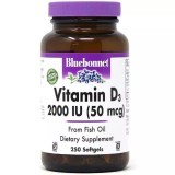 Вітамін D3 2000 МО Bluebonnet Nutrition 250 желатинових капсул