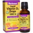 Жидкий витамин D3 1000 МЕ вкус апельсина Bluebonnet Nutrition 30 мл капли