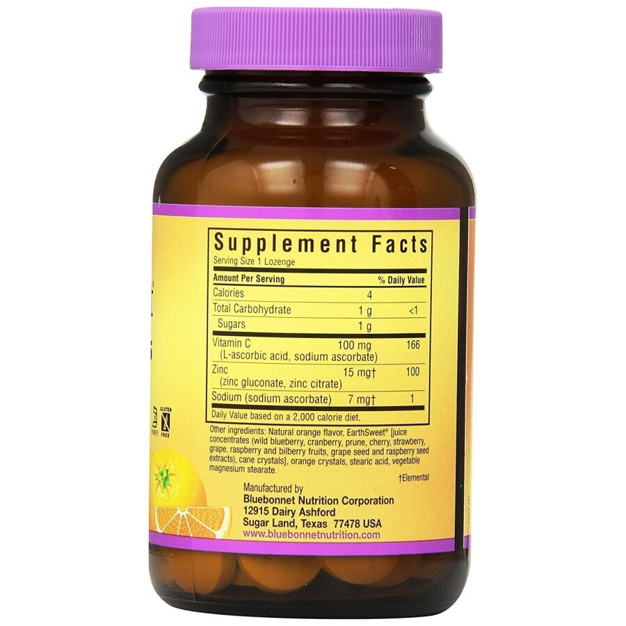 Цинк 15 мг вкус апельсина EarthSweet Chewables Bluebonnet Nutrition 60 таблеток для рассасывания: цены и характеристики