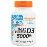 Вітамін D3 5000 МО Doctor's Best 360 желатинових капсул