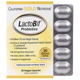 Пробіотики LactoBif Probiotics California Gold Nutrition 30 млрд КУО 60 овочевих капсул