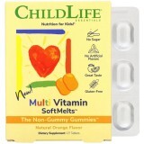 Мультивитамины для детей со вкусом натурального апельсина Multi Vitamin SoftMelts ChildLife 27 таблеток