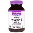 Витамин E 400 МЕ Vitamin E Bluebonnet Nutrition 100 желатиновых капсул