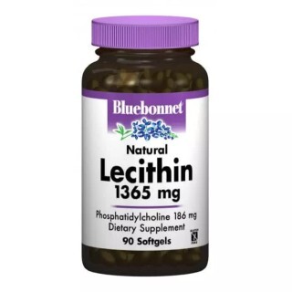 Натуральный лецитин 1365 мг Bluebonnet Nutrition 90 желатиновых капсул
