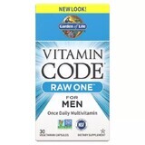 Сирі мультівітаміни для чоловіків Garden of Life Raw One for Men Vitamin Code 30 вегетаріанських капсул