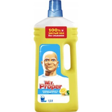 Средство для мытья пола Mr. Proper Чистота и блеск Лимон 1.5 л: цены и характеристики
