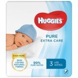 Дитячі вологі серветки Huggies Pure Extra Care 3 х 56 шт