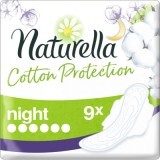 Гигиенические прокладки Naturella Cotton Protection Ultra Night с крылышками 9 шт