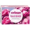 Твердое мыло Sodasan Роза-Герань органическое омолаживающее 100 г