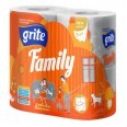Туалетная бумага Grite Family 3 слоя 4 рулона