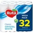 Туалетная бумага Ruta Classic 2 слоя Белая 32 рулона