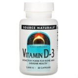 Витамин D-3 5000 МЕ Vitamin D-3 Source Naturals 60 капсул