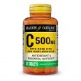 Витамин C 500 мг с шиповником и биофлавоноидами Vitamin C With Rose Hips and Bioflavonoids Mason Natural 90 таблеток
