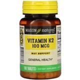 Вітамін K2 100 мкг Mason Natural 100 таблеток