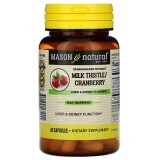 Очищаючий комплекс для печінки і нирок Milk Thistle & Cranberry Mason Natural 60 капсул