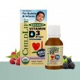 Жидкий Витамин D3 для детей со вкусом ягод 400 МЕ Organic Vitamin D3 Drops ChildLife 625 мл