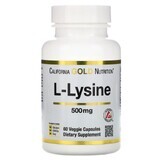 L-Лизин L-Lysine California Gold Nutrition 500 мг 60 растительных капсул