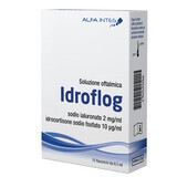 Ідрофлог (Idroflog) офтальмологічний розчин для зволоження очей по 0,5 мл у флаконі, 15 шт