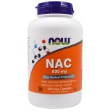 NAC N-Ацетил-L-Цистеїн Now Foods 600 мг вегетаріанські капсули №250