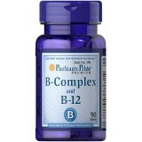 Витамины группы В Vitamin B-Complex and Vitamin B-12 Puritan's Pride таблетки №90