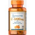 Витамин С с биофлавоноидами Puritan's Pride Шиповник 1000 мг каплеты с покрытием №100