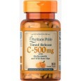 Витамин С с биофлавоноидами Vitamin C Rose Hips Puritan's Pride 500 мг каплеты с покрытием №100