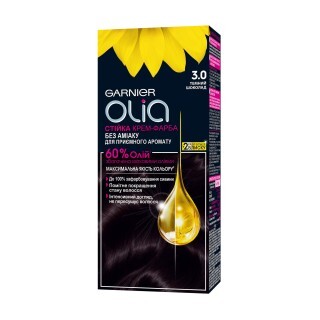 Краска для волос Garnier Olia Базовая линейка оттенок 3.0 Темный шоколад 112 мл