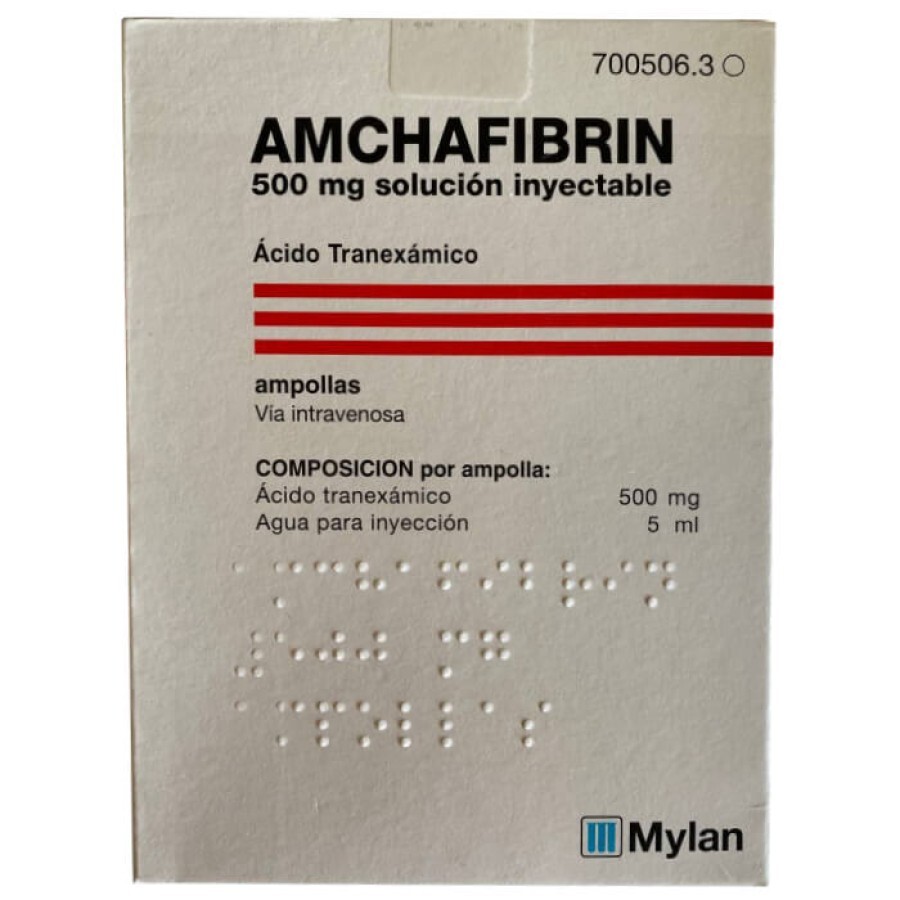 Amchafibrin (Транексамовая кислота) р-р д/ин. 500 mg амп. №6 - заказать .