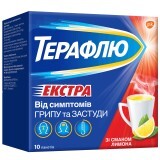 Терафлю Екстра зі смаком лимона пор. д/оральн. р-ну пакет №10