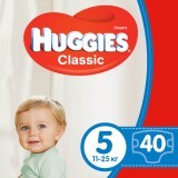 Подгузники Huggies Classic 5 (11-25 кг) Jumbo 40 шт