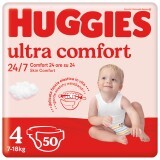 Підгузки Huggies Ultra Comfort 4 (7-18 кг) Jumbo для хлопчиків 50 шт