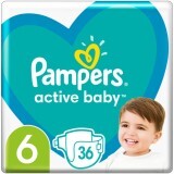Подгузники Pampers Active Baby Giant Размер 6 (13-18 кг) 36 шт