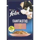 Влажный корм для кошек Purina Felix Fantastic с лососем в желе 85 г