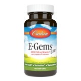 Вітамін E, 400 МО (268 мг), E-Gems Elite, Carlson, 60 желатинових капсул